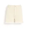 Women Barrie Denim fringed cashmere and cotton shorts