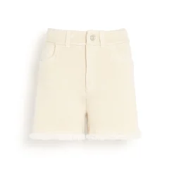 Women Barrie Denim fringed cashmere and cotton shorts