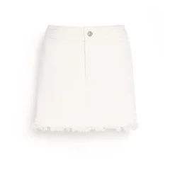 Women Barrie Denim fringed cashmere and cotton miniskirt