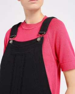 Women Barrie Denim overalls in cashmere and cotton