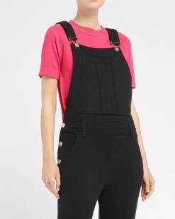 Women Barrie Denim overalls in cashmere and cotton