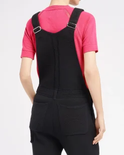Women Barrie Denim overalls in cashmere and cotton