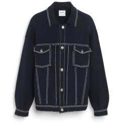 Barrie Denim oversized cashmere and cotton jacket