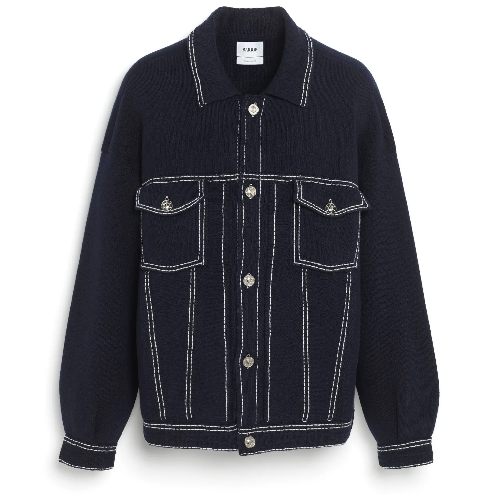 Barrie Denim oversized cashmere and cotton jacket