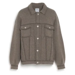 Barrie Denim oversized cashmere and cotton jacket