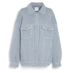 Women Barrie Denim oversized cashmere and cotton jacket