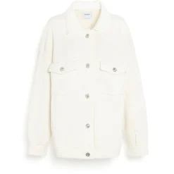 Women Barrie Denim oversized cashmere and cotton jacket
