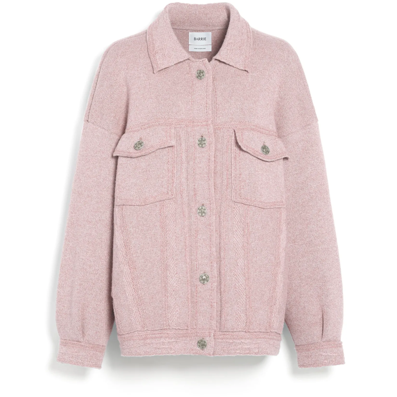 Women Barrie Denim oversized cashmere and cotton jacket