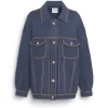 Women Barrie Denim oversized cashmere and cotton jacket