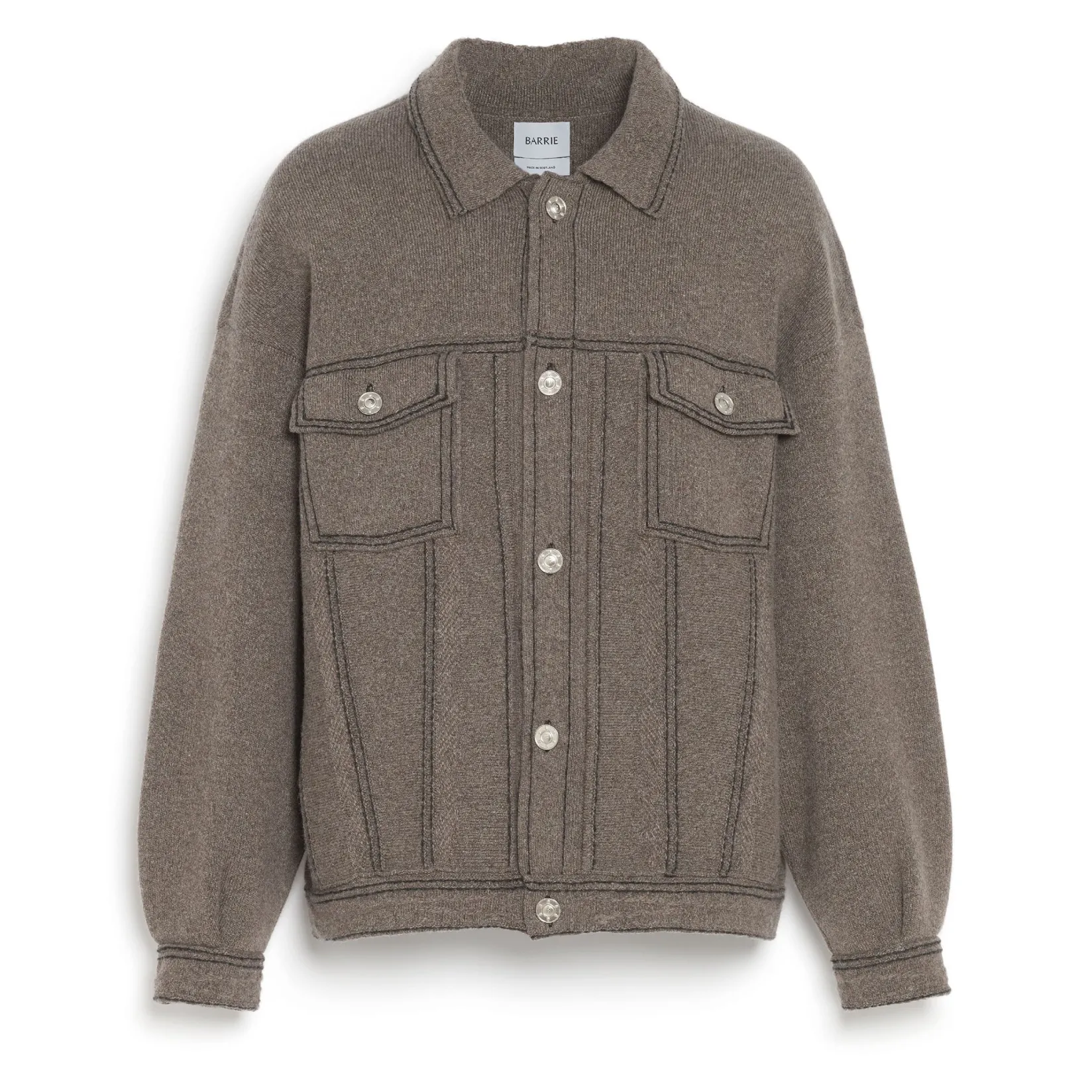 Women Barrie Denim oversized cashmere and cotton jacket