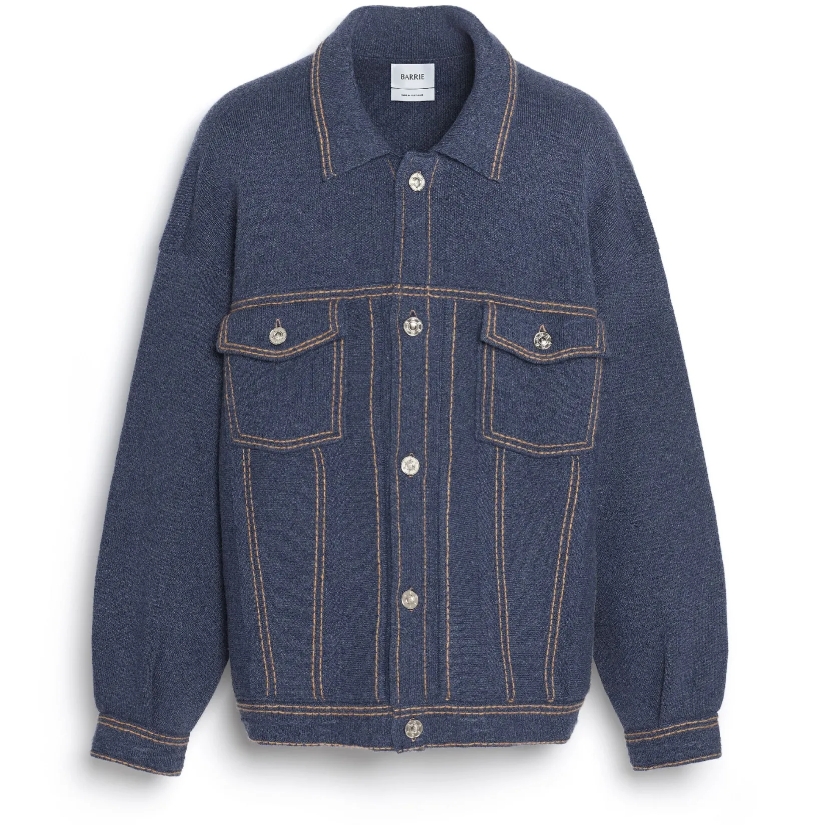 Barrie Denim oversized cashmere and cotton jacket