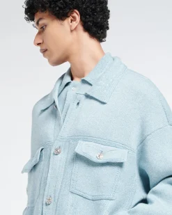 Barrie Denim oversized cashmere and cotton jacket