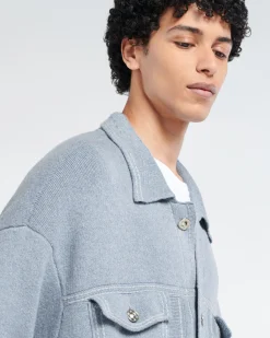 Barrie Denim oversized cashmere and cotton jacket