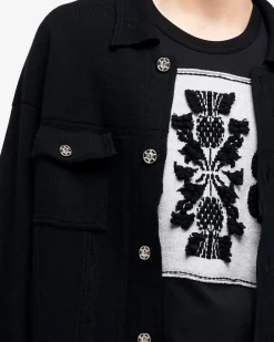 Barrie Denim oversized cashmere and cotton jacket