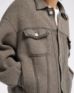 Barrie Denim oversized cashmere and cotton jacket