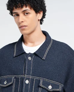 Barrie Denim oversized cashmere and cotton jacket