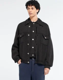 Barrie Denim oversized cashmere and cotton jacket
