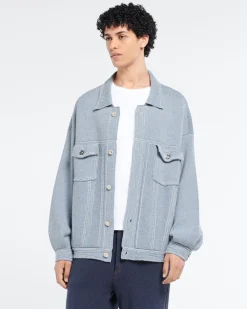 Barrie Denim oversized cashmere and cotton jacket