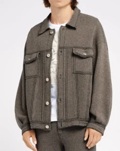 Barrie Denim oversized cashmere and cotton jacket