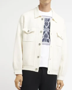 Barrie Denim oversized cashmere and cotton jacket