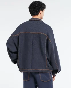 Barrie Denim oversized cashmere and cotton jacket