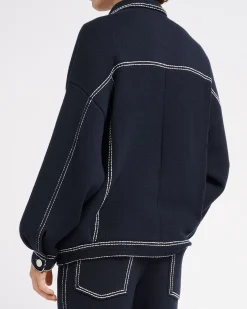 Barrie Denim oversized cashmere and cotton jacket