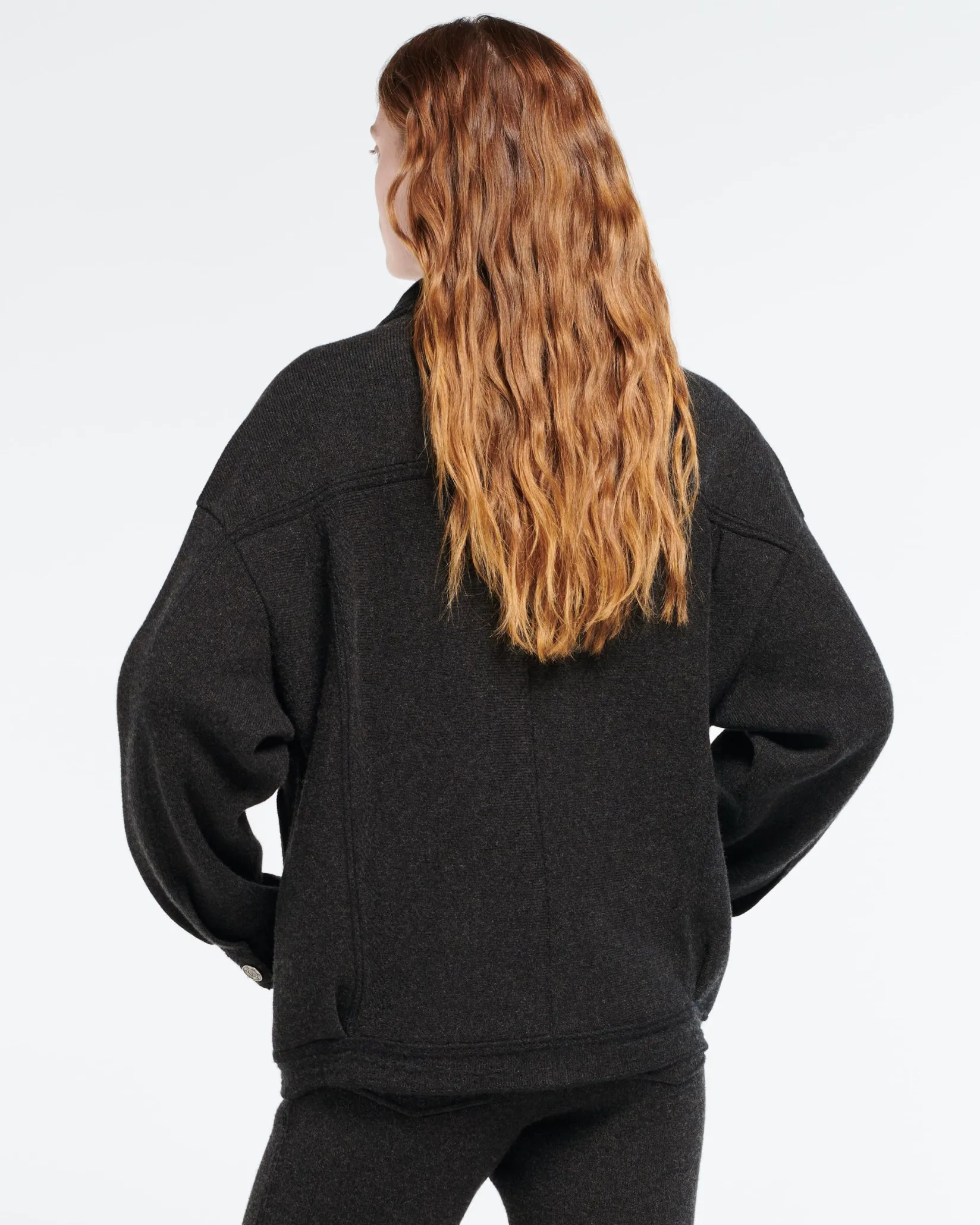 Women Barrie Denim oversized cashmere and cotton jacket