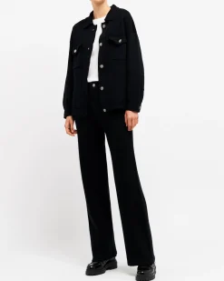 Women Barrie Denim oversized cashmere and cotton jacket