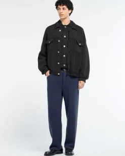Barrie Denim oversized cashmere and cotton jacket