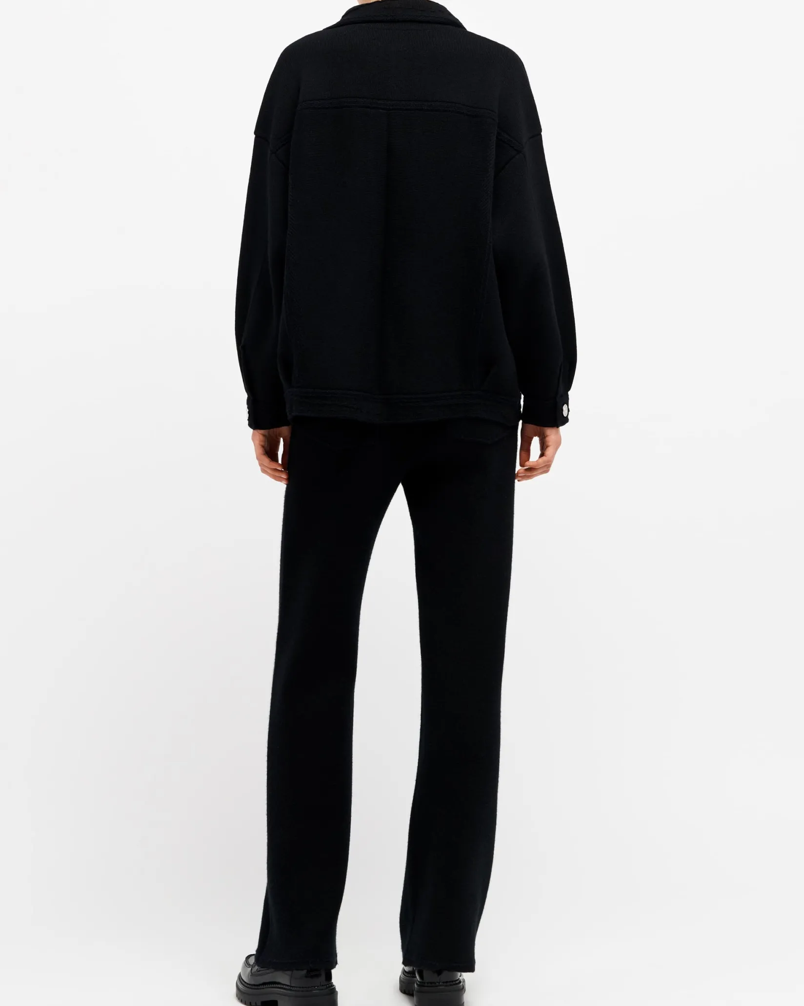Women Barrie Denim oversized cashmere and cotton jacket