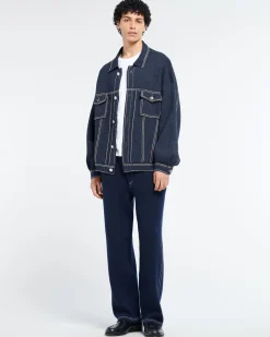 Barrie Denim oversized cashmere and cotton jacket