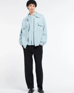 Barrie Denim oversized cashmere and cotton jacket
