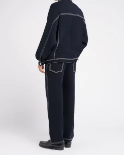 Barrie Denim oversized cashmere and cotton jacket