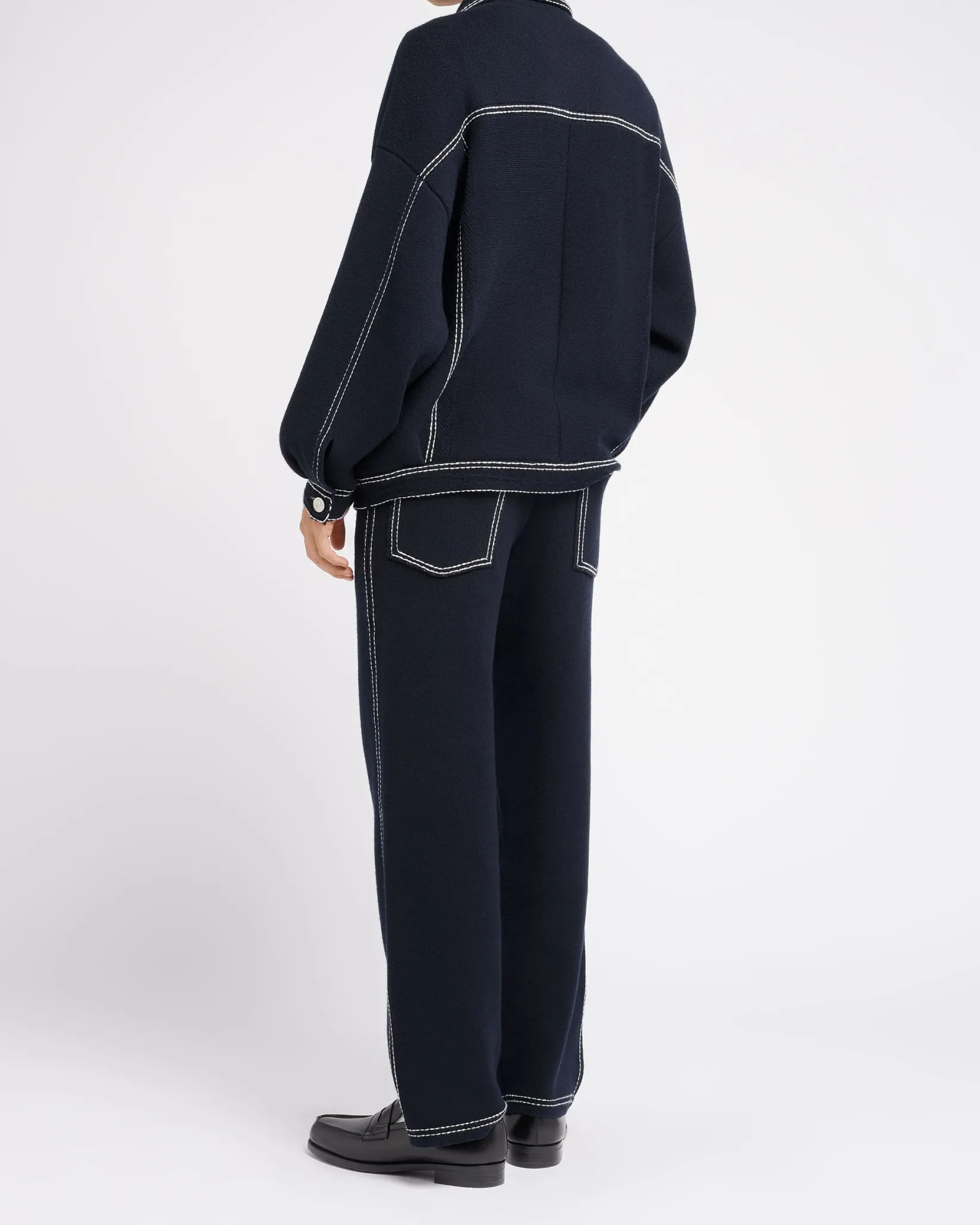 Barrie Denim oversized cashmere and cotton jacket