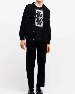 Barrie Denim oversized cashmere and cotton jacket