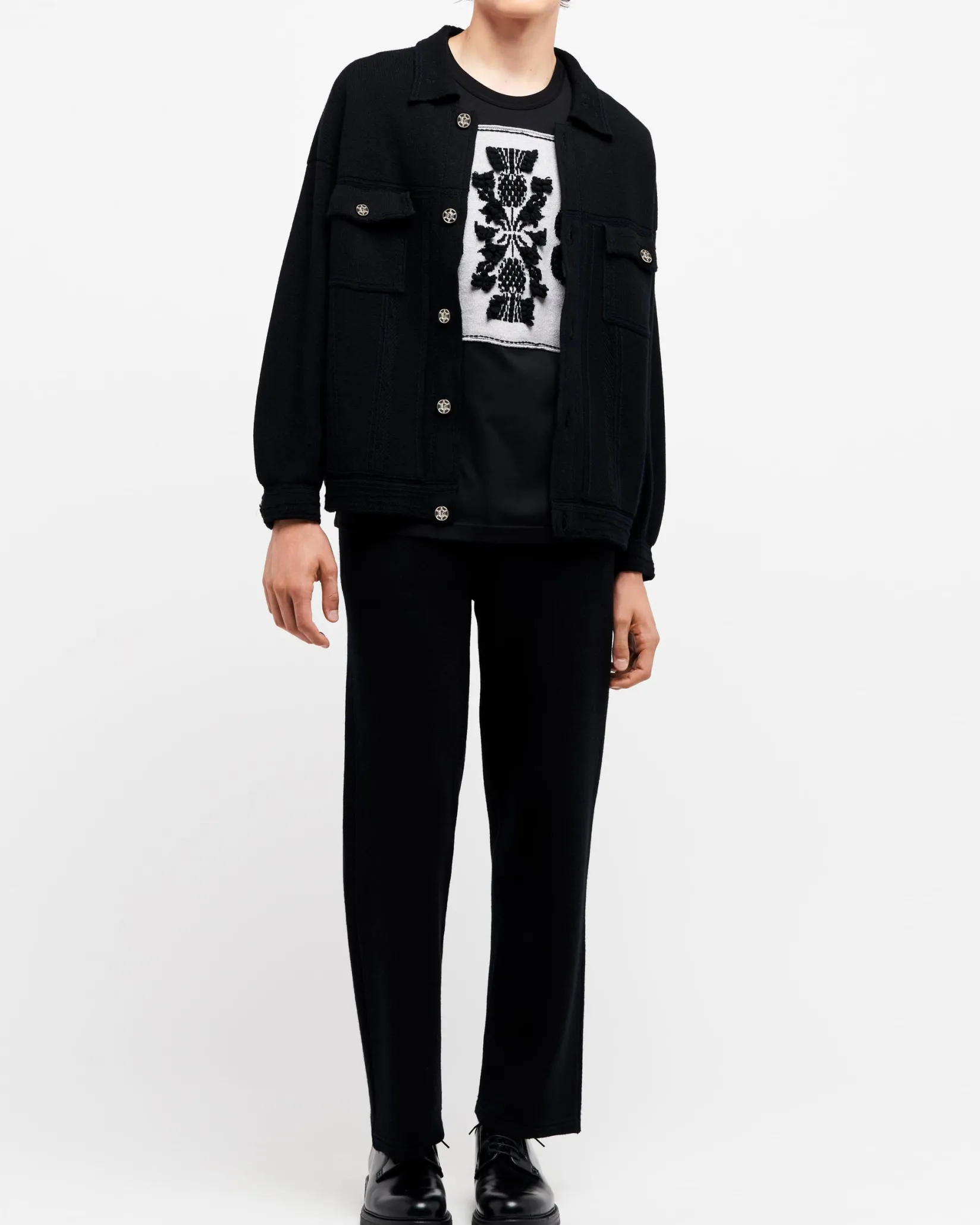 Barrie Denim oversized cashmere and cotton jacket