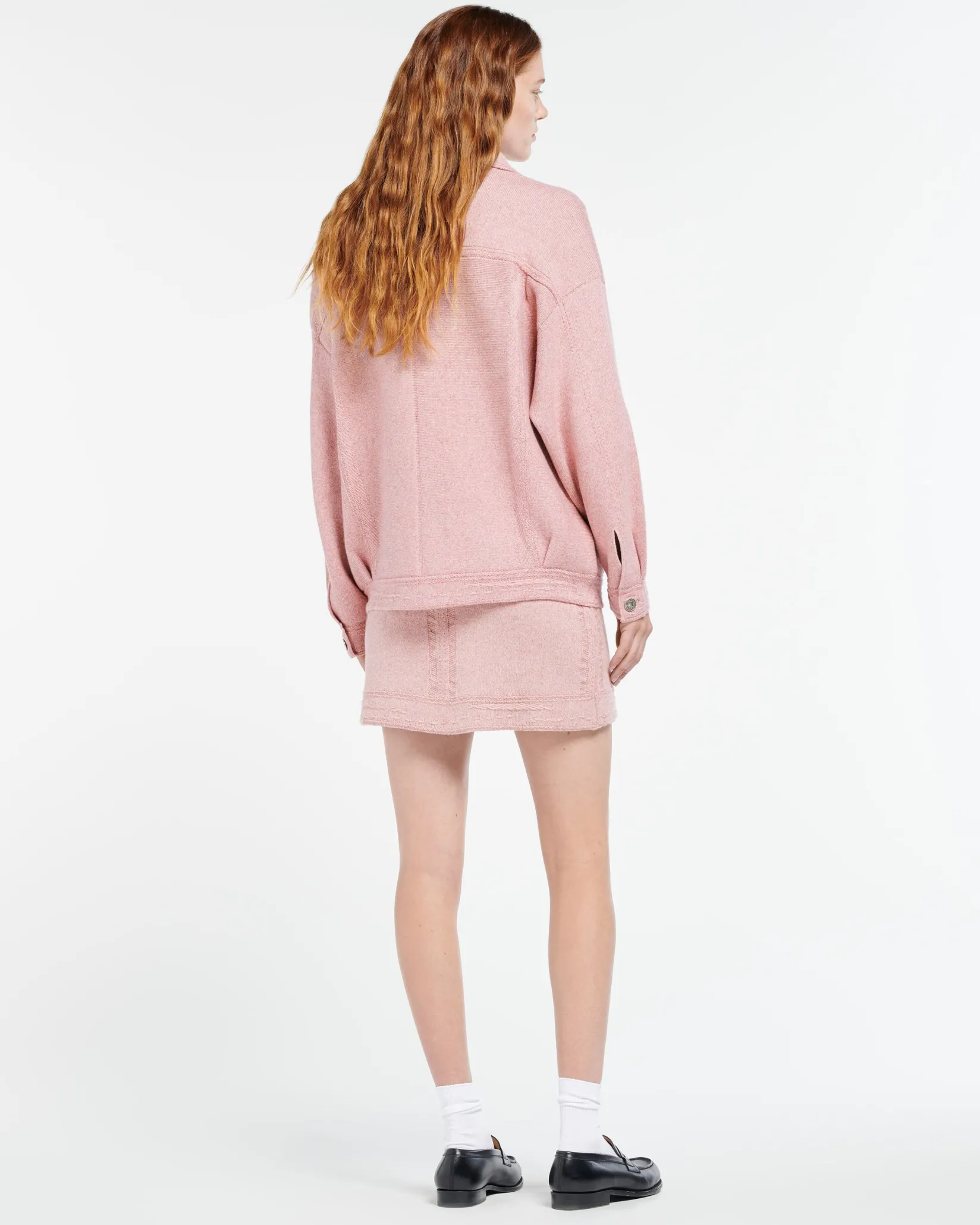 Women Barrie Denim oversized cashmere and cotton jacket