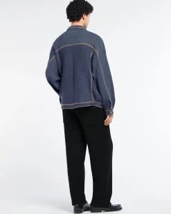 Barrie Denim oversized cashmere and cotton jacket