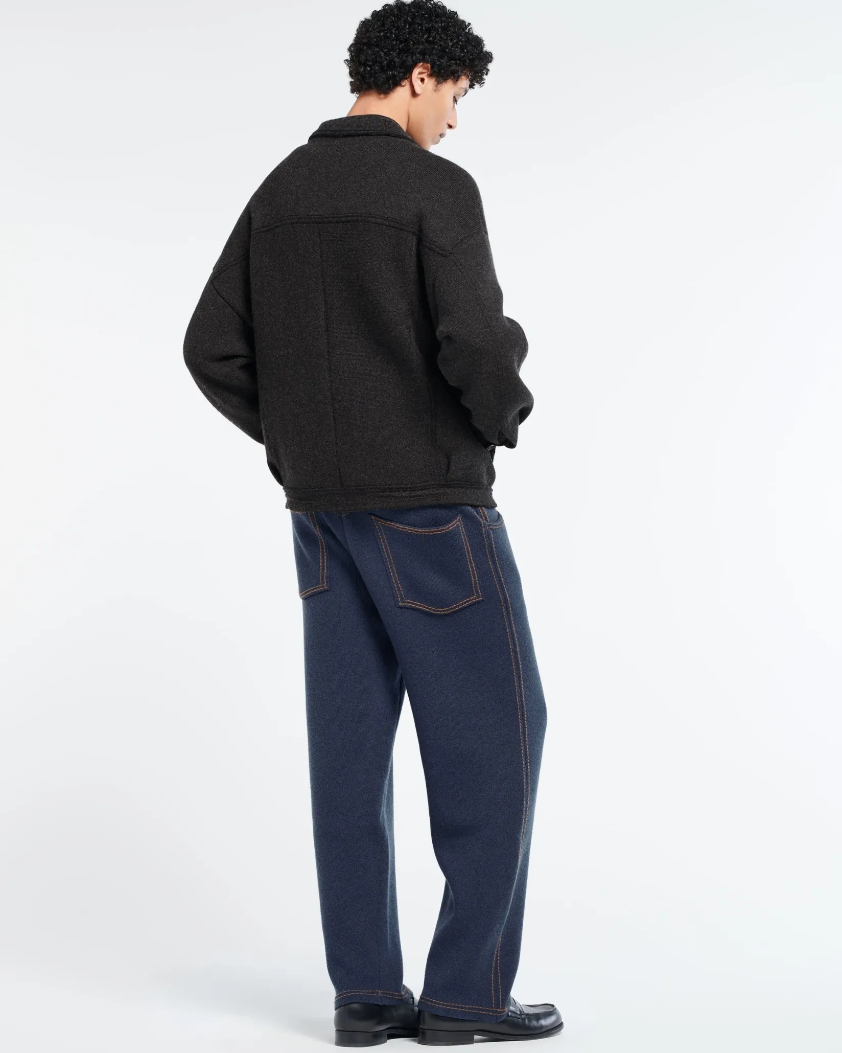 Barrie Denim oversized cashmere and cotton jacket