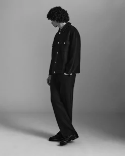 Barrie Denim oversized cashmere and cotton jacket