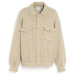 Barrie Denim oversized patchwork cashmere and cotton jacket