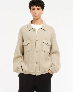 Barrie Denim oversized patchwork cashmere and cotton jacket