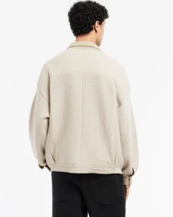 Barrie Denim oversized patchwork cashmere and cotton jacket