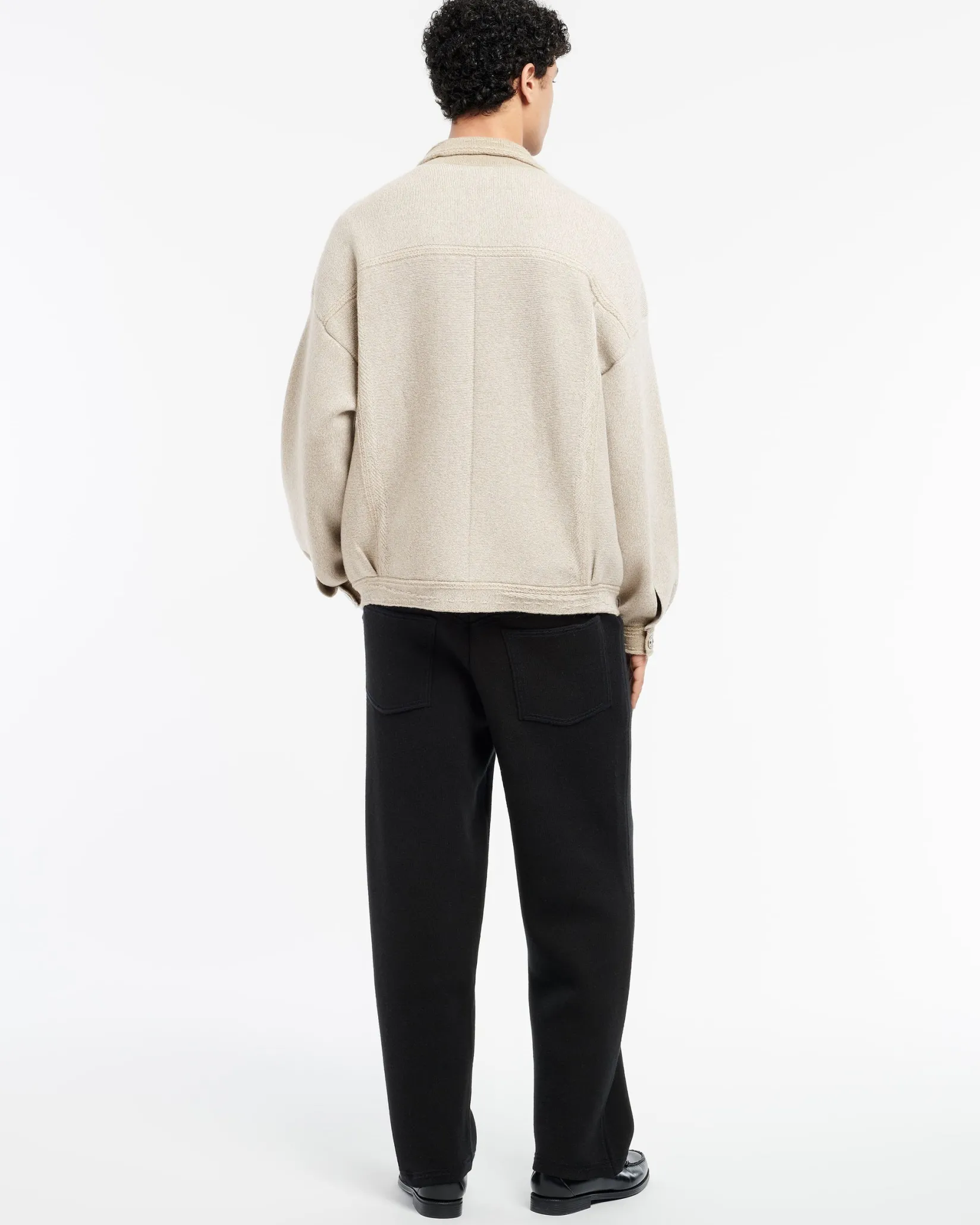 Barrie Denim oversized patchwork cashmere and cotton jacket