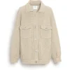 Women Barrie Denim patchwork oversized cashmere and cotton jacket