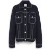 Women Barrie Denim regular cashmere and cotton jacket