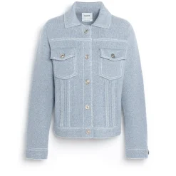 Women Barrie Denim regular cashmere and cotton jacket