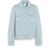 Women Barrie Denim regular cashmere and cotton jacket