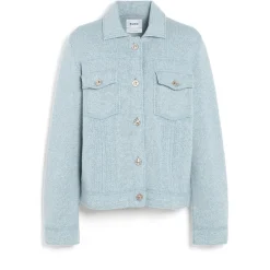 Women Barrie Denim regular cashmere and cotton jacket