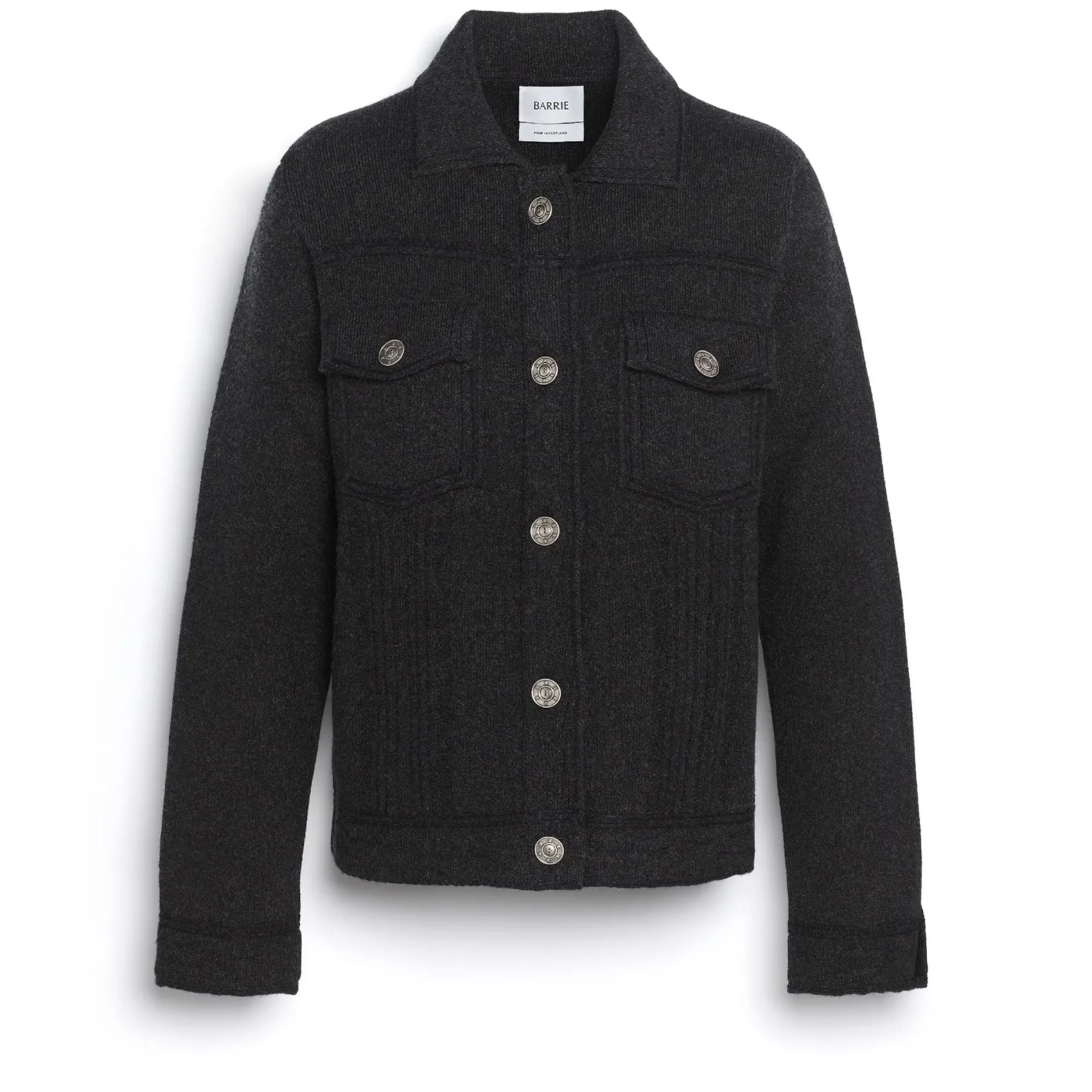 Women Barrie Denim regular cashmere and cotton jacket